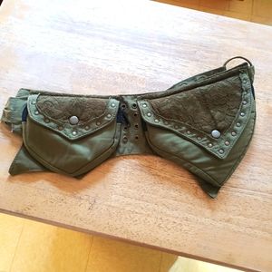 Sage green boho hip pack